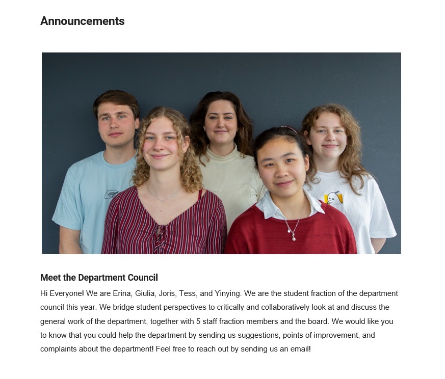 Departmental Council Student Fraction Member